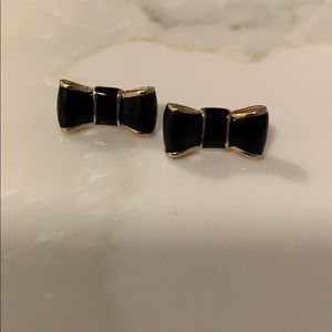 Kate Spade black bow earrings